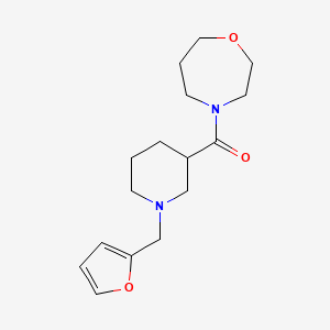 molecular formula C16H24N2O3 B6032593 4-{[1-(2-furylmethyl)-3-piperidinyl]carbonyl}-1,4-oxazepane trifluoroacetate 