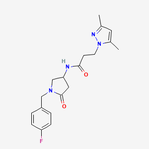 3-(3,5-dimethyl-1H-pyrazol-1-yl)-N-[1-(4-fluorobenzyl)-5-oxo-3-pyrrolidinyl]propanamide