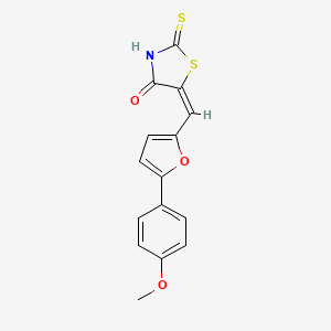 5-{[5-(4-methoxyphenyl)-2-furyl]methylene}-2-thioxo-1,3-thiazolidin-4-one