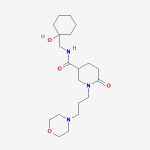 N-[(1-hydroxycyclohexyl)methyl]-1-[3-(4-morpholinyl)propyl]-6-oxo-3-piperidinecarboxamide