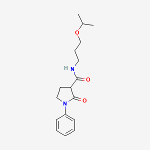 molecular formula C17H24N2O3 B6032729 N-(3-isopropoxypropyl)-2-oxo-1-phenyl-3-pyrrolidinecarboxamide 