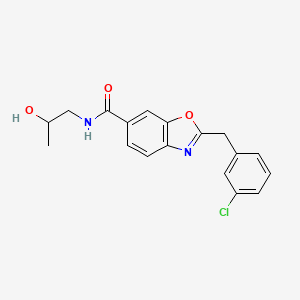 2-(3-chlorobenzyl)-N-(2-hydroxypropyl)-1,3-benzoxazole-6-carboxamide