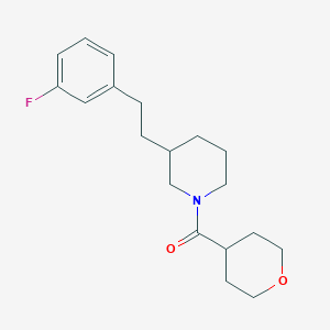 3-[2-(3-fluorophenyl)ethyl]-1-(tetrahydro-2H-pyran-4-ylcarbonyl)piperidine