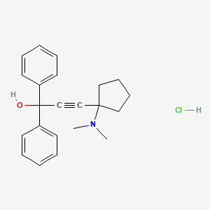 molecular formula C22H26ClNO B6032807 3-[1-(dimethylamino)cyclopentyl]-1,1-diphenyl-2-propyn-1-ol hydrochloride 
