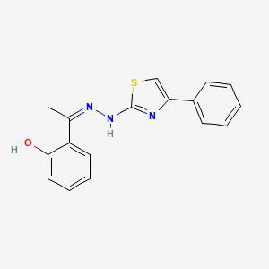 molecular formula C17H15N3OS B6032825 1-(2-hydroxyphenyl)ethanone (4-phenyl-1,3-thiazol-2-yl)hydrazone 