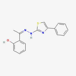 1-(2-hydroxyphenyl)ethanone (4-phenyl-1,3-thiazol-2-yl)hydrazone