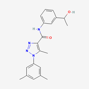 molecular formula C20H22N4O2 B6032873 1-(3,5-dimethylphenyl)-N-[3-(1-hydroxyethyl)phenyl]-5-methyl-1H-1,2,3-triazole-4-carboxamide 