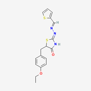 2-thiophenecarbaldehyde [5-(4-ethoxybenzyl)-4-oxo-1,3-thiazolidin-2-ylidene]hydrazone