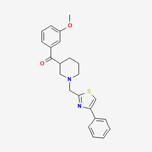 molecular formula C23H24N2O2S B6032892 (3-methoxyphenyl){1-[(4-phenyl-1,3-thiazol-2-yl)methyl]-3-piperidinyl}methanone 