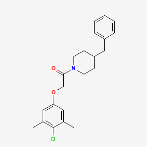 molecular formula C22H26ClNO2 B6032963 4-benzyl-1-[(4-chloro-3,5-dimethylphenoxy)acetyl]piperidine 