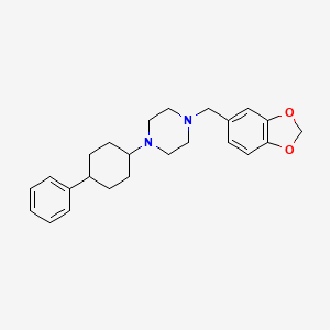 1-(1,3-benzodioxol-5-ylmethyl)-4-(4-phenylcyclohexyl)piperazine