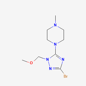 molecular formula C9H16BrN5O B603302 1-[3-bromo-1-(methoxymethyl)-1H-1,2,4-triazol-5-yl]-4-methylpiperazine CAS No. 2090532-38-8