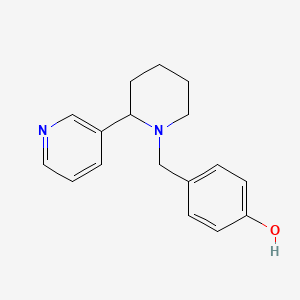 molecular formula C17H20N2O B6033045 4-{[2-(3-pyridinyl)-1-piperidinyl]methyl}phenol 