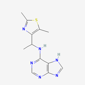 N-[1-(2,5-dimethyl-1,3-thiazol-4-yl)ethyl]-9H-purin-6-amine