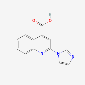 molecular formula C13H9N3O2 B603306 2-(1H-Imidazol-1-yl)quinoline-4-carboxylic acid CAS No. 1097093-65-6