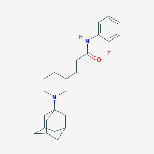 molecular formula C24H33FN2O B6033104 3-[1-(1-adamantyl)-3-piperidinyl]-N-(2-fluorophenyl)propanamide 