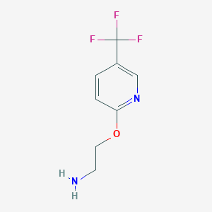 molecular formula C8H9F3N2O B603311 2-(2-氨基乙氧基)-5-(三氟甲基)吡啶 CAS No. 898272-88-3