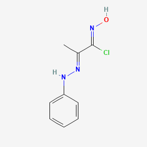 molecular formula C9H10ClN3O B603313 Propanimidoyl chloride, N-hydroxy-2-(phenylhydrazono)- CAS No. 58159-43-6