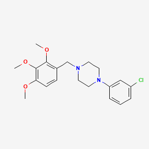 molecular formula C20H25ClN2O3 B6033149 1-(3-chlorophenyl)-4-(2,3,4-trimethoxybenzyl)piperazine 