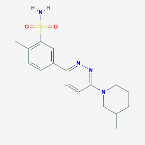 molecular formula C17H22N4O2S B6033157 2-methyl-5-[6-(3-methyl-1-piperidinyl)-3-pyridazinyl]benzenesulfonamide 