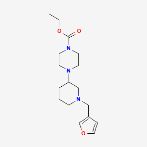 molecular formula C17H27N3O3 B6033161 ethyl 4-[1-(3-furylmethyl)-3-piperidinyl]-1-piperazinecarboxylate 