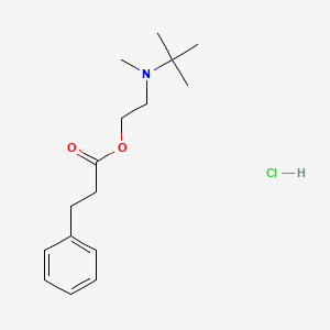 molecular formula C16H26ClNO2 B6033203 2-[tert-butyl(methyl)amino]ethyl 3-phenylpropanoate hydrochloride 