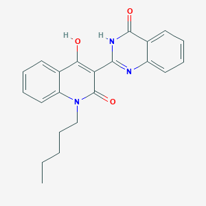 molecular formula C22H21N3O3 B6033206 2-(4-hydroxy-2-oxo-1-pentyl-1,2-dihydro-3-quinolinyl)-4(3H)-quinazolinone CAS No. 5236-68-0