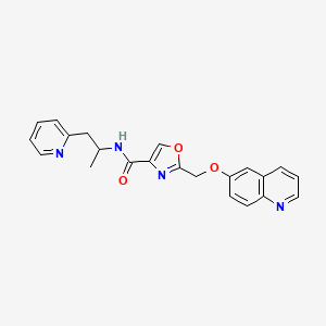 N-[1-methyl-2-(2-pyridinyl)ethyl]-2-[(6-quinolinyloxy)methyl]-1,3-oxazole-4-carboxamide