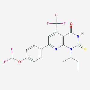 molecular formula C19H16F5N3O2S B6033244 1-sec-butyl-7-[4-(difluoromethoxy)phenyl]-2-mercapto-5-(trifluoromethyl)pyrido[2,3-d]pyrimidin-4(1H)-one 