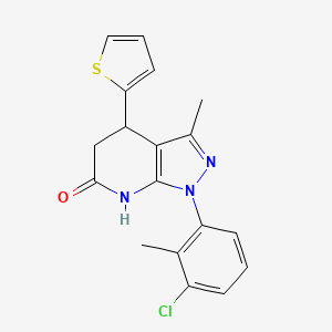 B603325 1-(3-chloro-2-methylphenyl)-3-methyl-4-(2-thienyl)-1,4,5,7-tetrahydro-6H-pyrazolo[3,4-b]pyridin-6-one CAS No. 929824-78-2