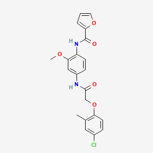 N-(4-{[(4-chloro-2-methylphenoxy)acetyl]amino}-2-methoxyphenyl)-2-furamide