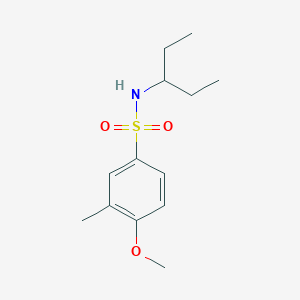 molecular formula C13H21NO3S B6033283 N-(1-ethylpropyl)-4-methoxy-3-methylbenzenesulfonamide 