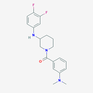 N-(3,4-difluorophenyl)-1-[3-(dimethylamino)benzoyl]-3-piperidinamine