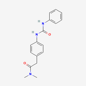 molecular formula C17H19N3O2 B603334 2-{4-[(苯胺羰基)氨基]苯基}-N,N-二甲基乙酰胺 CAS No. 1158773-95-5
