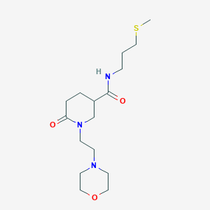 molecular formula C16H29N3O3S B6033341 N-[3-(methylthio)propyl]-1-[2-(4-morpholinyl)ethyl]-6-oxo-3-piperidinecarboxamide 