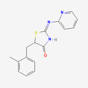 5-(2-methylbenzyl)-2-(2-pyridinylimino)-1,3-thiazolidin-4-one