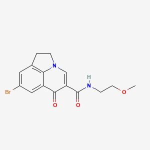 molecular formula C15H15BrN2O3 B6033374 8-bromo-N-(2-methoxyethyl)-6-oxo-1,2-dihydro-6H-pyrrolo[3,2,1-ij]quinoline-5-carboxamide 