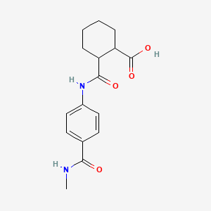 molecular formula C16H20N2O4 B603340 2-{[4-(Methylcarbamoyl)phenyl]carbamoyl}cyclohexanecarboxylic acid CAS No. 1071389-71-3
