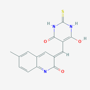 5-[(2-hydroxy-6-methyl-3-quinolinyl)methylene]-2-thioxodihydro-4,6(1H,5H)-pyrimidinedione