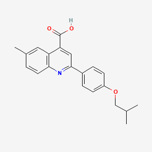 molecular formula C21H21NO3 B6033427 2-(4-isobutoxyphenyl)-6-methyl-4-quinolinecarboxylic acid 