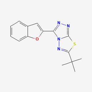 molecular formula C15H14N4OS B603343 3-(1-Benzofuran-2-yl)-6-tert-butyl[1,2,4]triazolo[3,4-b][1,3,4]thiadiazole CAS No. 1707563-55-0