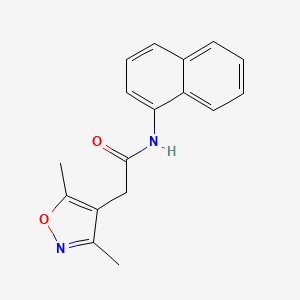molecular formula C17H16N2O2 B6033449 2-(3,5-dimethyl-4-isoxazolyl)-N-1-naphthylacetamide 