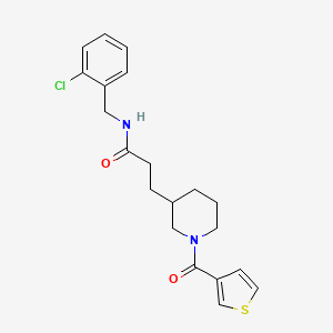 molecular formula C20H23ClN2O2S B6033461 N-(2-chlorobenzyl)-3-[1-(3-thienylcarbonyl)-3-piperidinyl]propanamide 