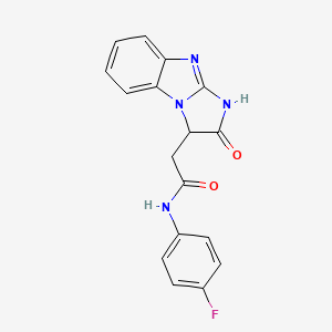 molecular formula C17H13FN4O2 B6033510 N-(4-fluorophenyl)-2-(2-oxo-2,3-dihydro-1H-imidazo[1,2-a]benzimidazol-3-yl)acetamide 