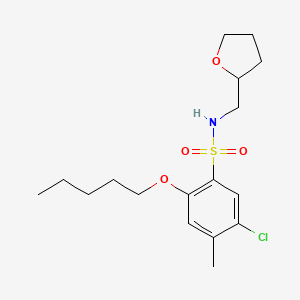 molecular formula C17H26ClNO4S B603353 5-chloro-4-methyl-2-(pentyloxy)-N-(tetrahydro-2-furanylmethyl)benzenesulfonamide CAS No. 914246-10-9