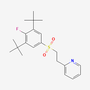 molecular formula C21H28FNO2S B6033531 2-{2-[(3,5-di-tert-butyl-4-fluorophenyl)sulfonyl]ethyl}pyridine 