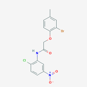 molecular formula C15H12BrClN2O4 B6033545 2-(2-bromo-4-methylphenoxy)-N-(2-chloro-5-nitrophenyl)acetamide 