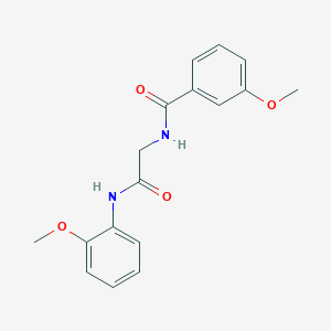 molecular formula C17H18N2O4 B6033598 3-methoxy-N-{2-[(2-methoxyphenyl)amino]-2-oxoethyl}benzamide 