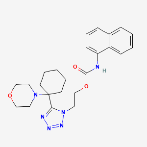 molecular formula C24H30N6O3 B6033627 2-{5-[1-(4-morpholinyl)cyclohexyl]-1H-tetrazol-1-yl}ethyl 1-naphthylcarbamate 