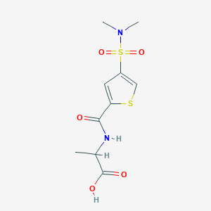 molecular formula C10H14N2O5S2 B6033629 N-({4-[(dimethylamino)sulfonyl]-2-thienyl}carbonyl)alanine 